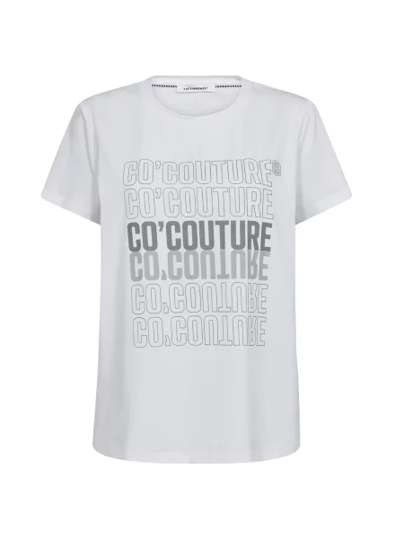 Co'couture Top gri alb