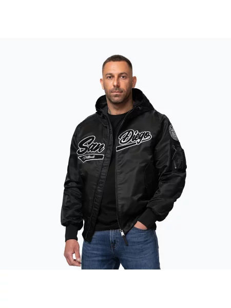 Мъжко яке Pitbull Aero Flight Hooded black черно
