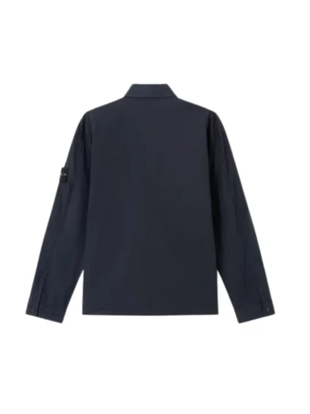 Kurtka koszulowa Stone Island z kamieniami ze stretchu niebieska