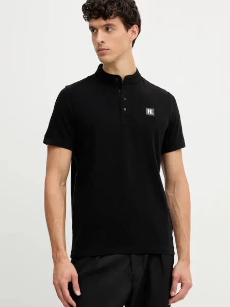 Karl Lagerfeld tricou polo cu imprimeu negru