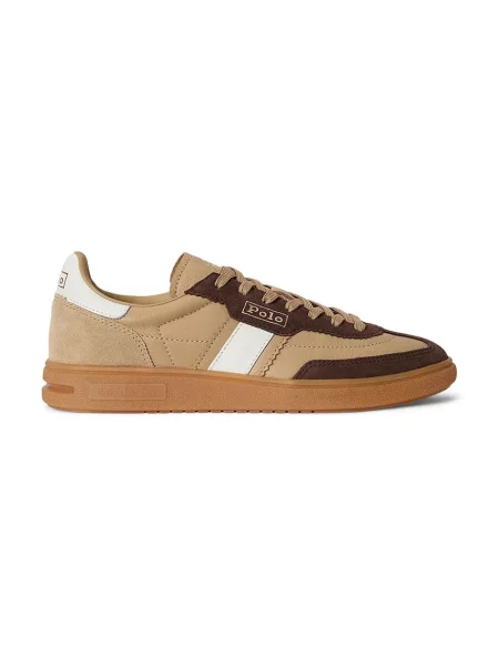 Polo Ralph Lauren Bedford sneakers pentru bărbați din piele întoarsă bej
