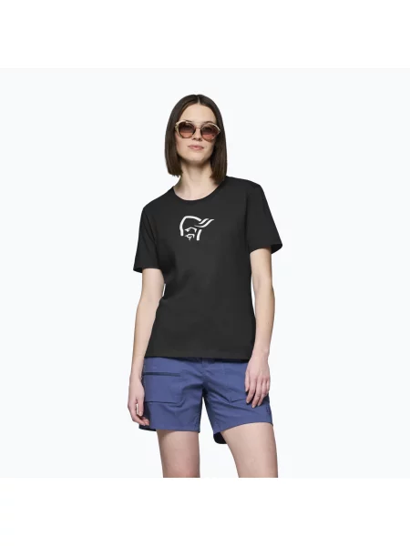 Tricou pentru femei NORRONA Cotton Viking caviar black negru