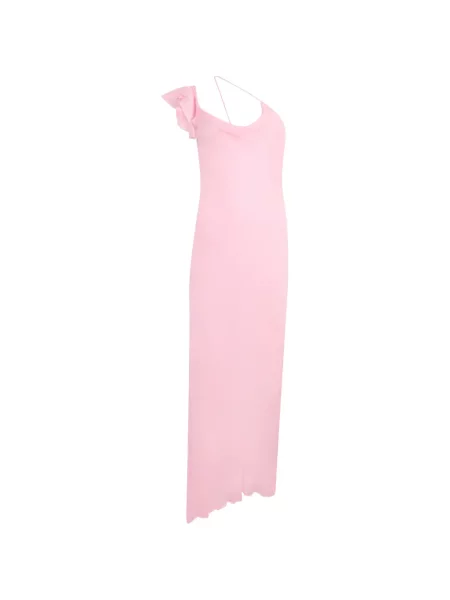 Rochie cu volane Self-portrait cu volane de costum roz