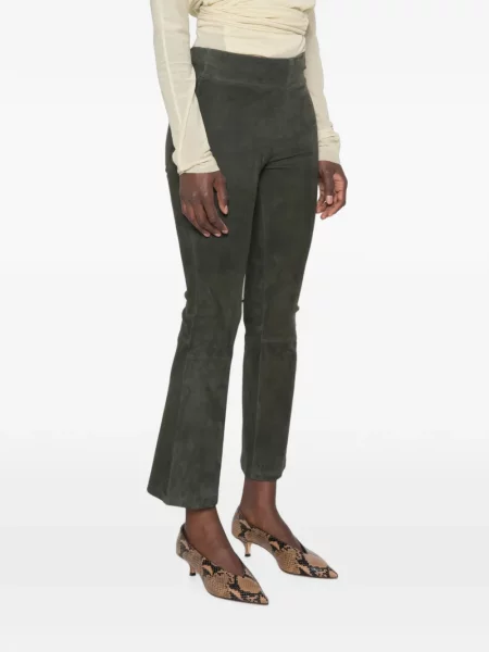 Pantaloni Arma din piele verde