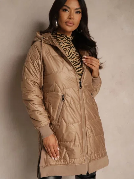 Geacă Fesulia șampaniei maro