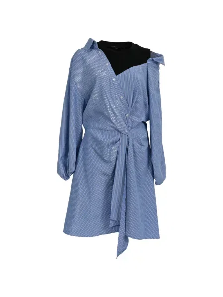 Rochie tip cămașă Maje albastru