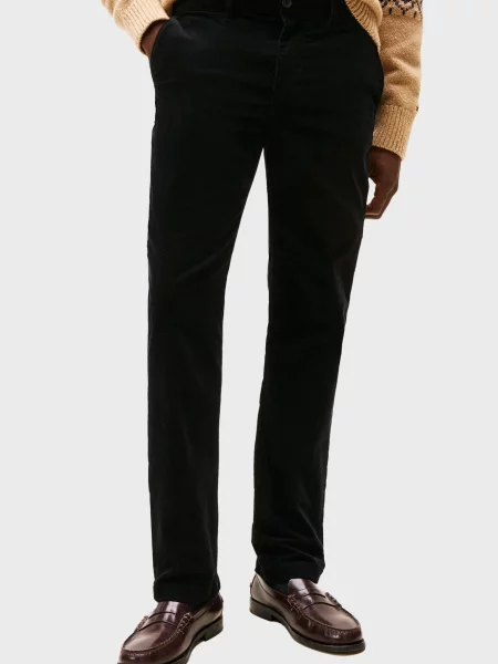 Вельветові штани Tommy Hilfiger чорні