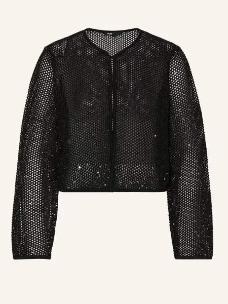 Maje Sweter Z Błyszczącą Przędzą I Cekinami schwarz czarny