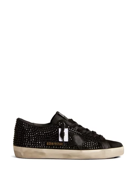 Sneakerși Golden Goose din piele de căprioară de cristal negru