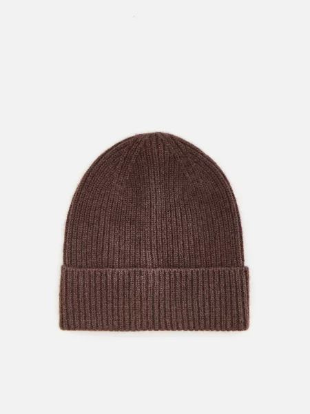 Reserved Gyapjú beanie sapka sötétbarna