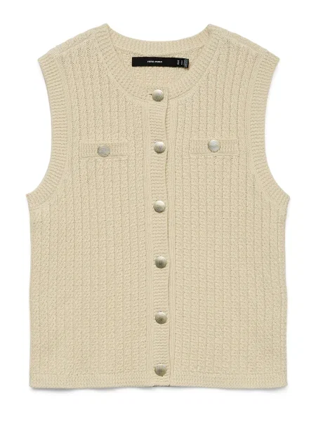VERO MODA Geacă tricotată bej