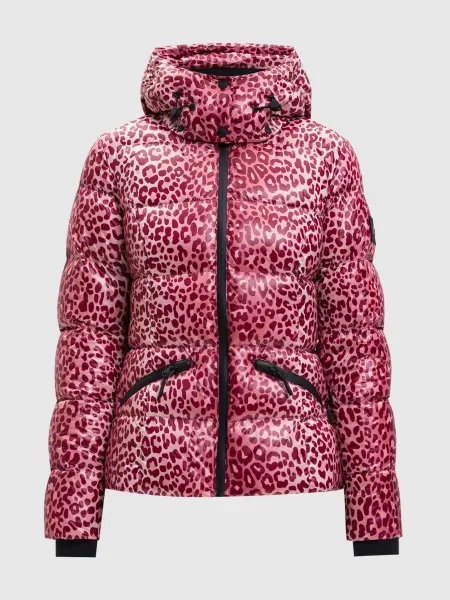 Гірськолижна пухова куртка CHERYL-A в анімалістичний принт Mackage рожева