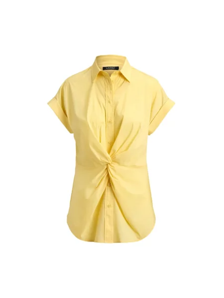 Koszula Ralph Lauren z długim rękawem ze stretchu żółta