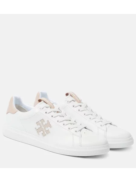 Sneakerși Tory Burch din piele alb