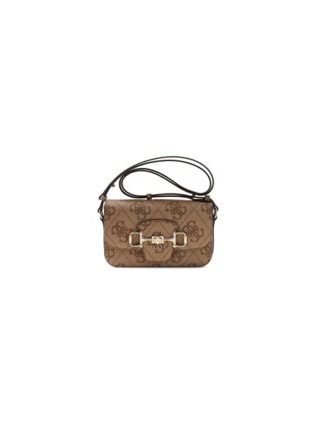 Guess torebka tote z imitacji skóry JANIE brązowa