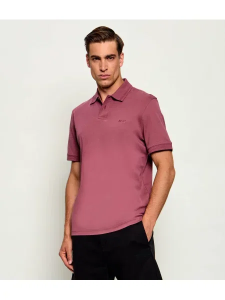 Tricou polo Boss Orange portocaliu