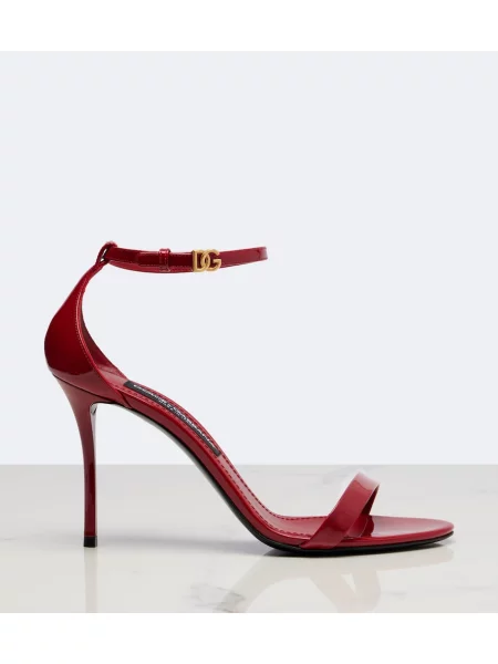 Sandale Dolce&gabbana din piele de lac roșu