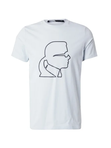 Karl Lagerfeld Tricou albastru pastel negru
