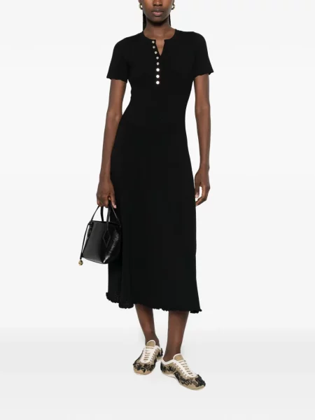 Rochie midi Sandro tricotate negru