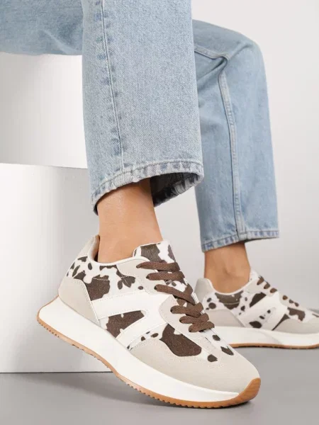 Sneakers Negru cu alb