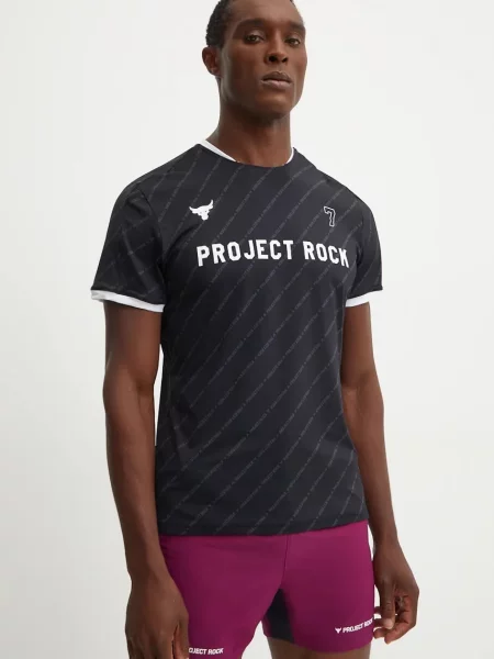 Kratka majica za vadbo Under Armour Project Rock črna