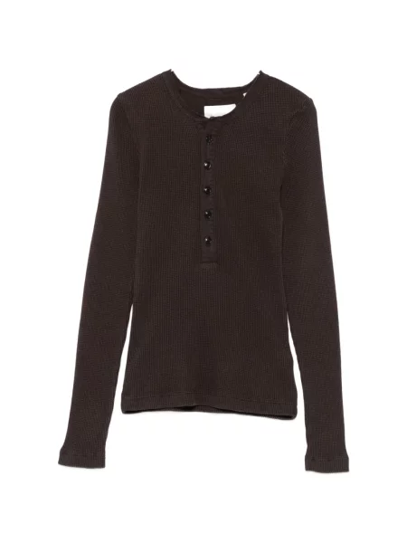 Top Citizens Of Humanity tricotate cu guler henley maro