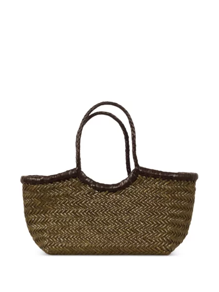 Geantă shopper Dragon Diffusion din piele verde