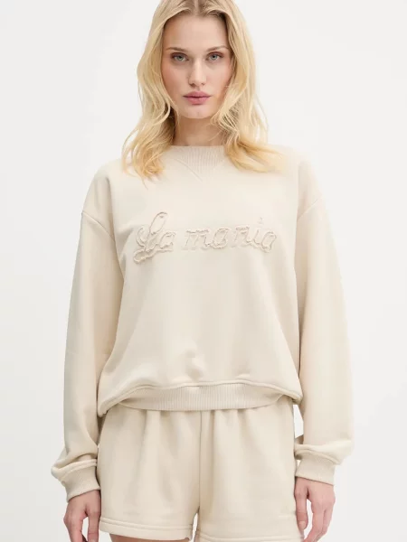 La Mania bluză cu imprimeu BRODIE bej
