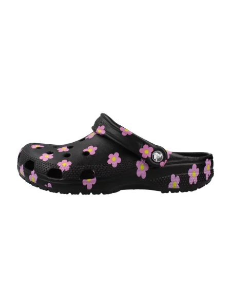 Pantofi Crocs cu model floral clasici negru