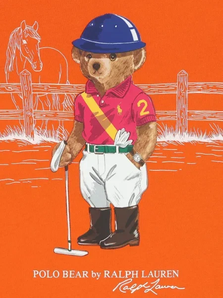 Koszulka polo dziecięca Polo Ralph Lauren pomarańczowa