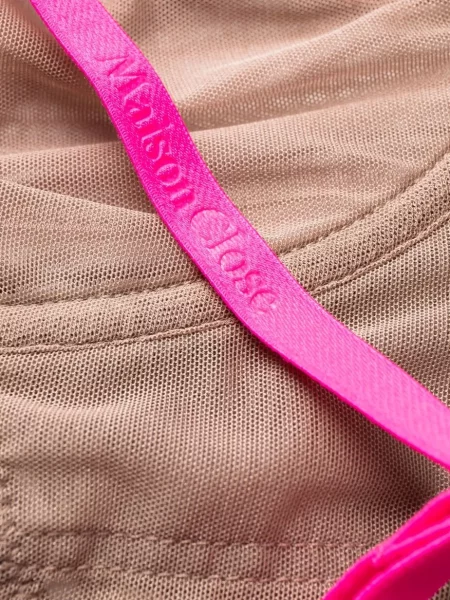 Podprsenka Maison Close se síťovinou hnědá