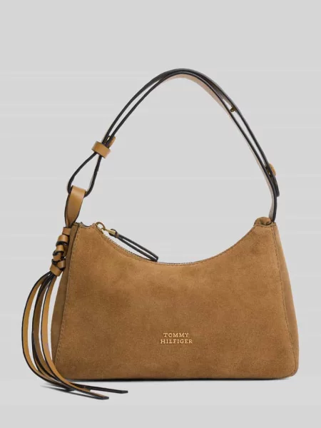 Tommy Hilfiger torebka shopper zamszowa brązowa