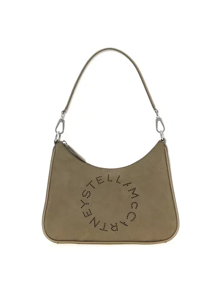 Torebka hobo Stella Mccartney zamszowa szara