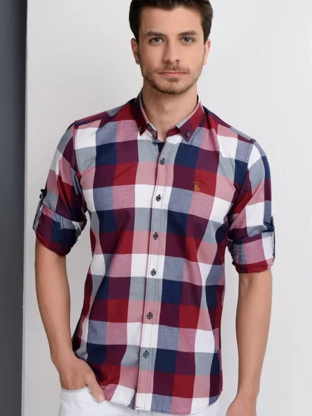 Karirana košulja Dewberry plava