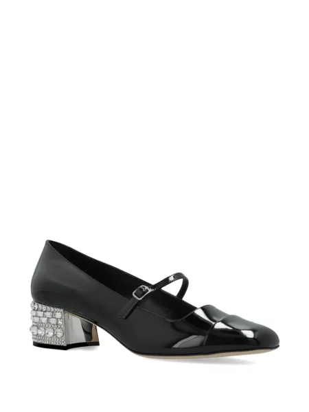 Kožne salonke Jimmy Choo od lakirane kože crna