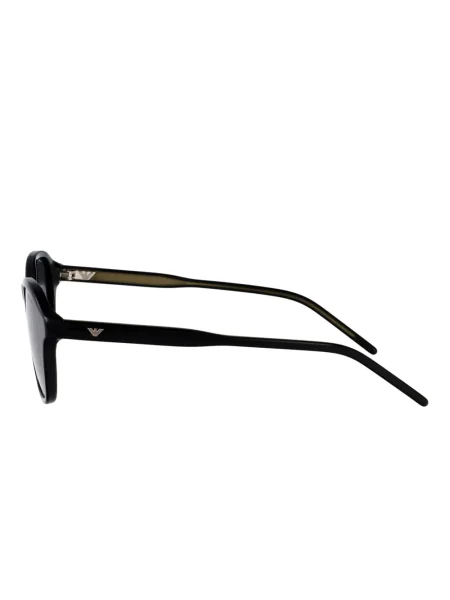 Ochelari de soare rotunzi Emporio Armani negru