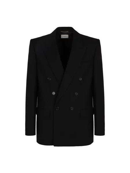 Marynarka Saint Laurent wełniana elegancka czarna