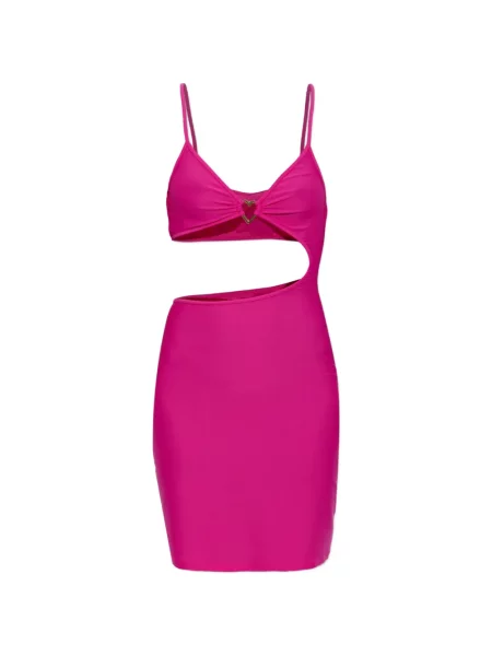 Rochie mini Moschino cu motiv cu inimi roz