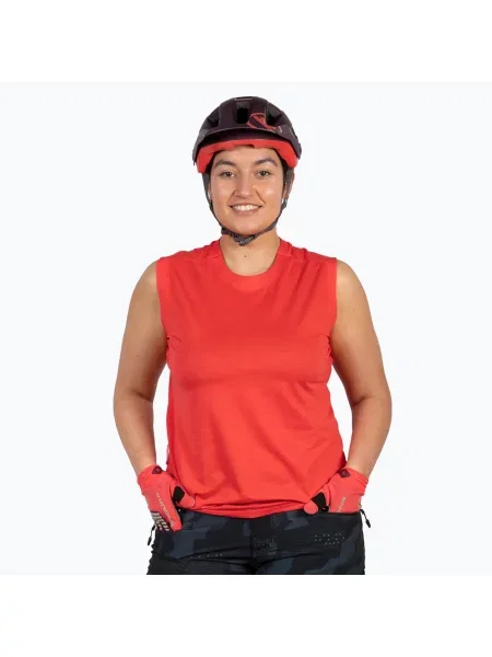 Дамска колоездачна тениска Endura Singletrack Tank Top granate червено