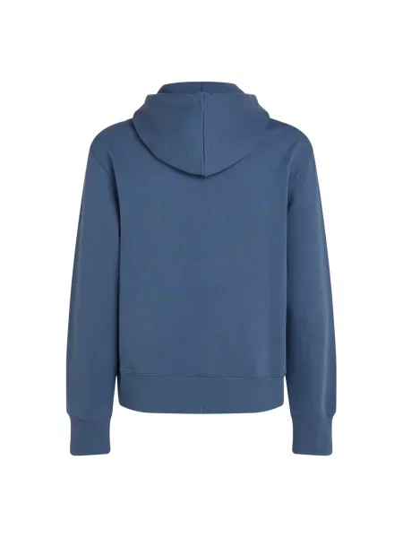 Bluza z kapturem Calvin Klein Jeans z kapturem niebieska