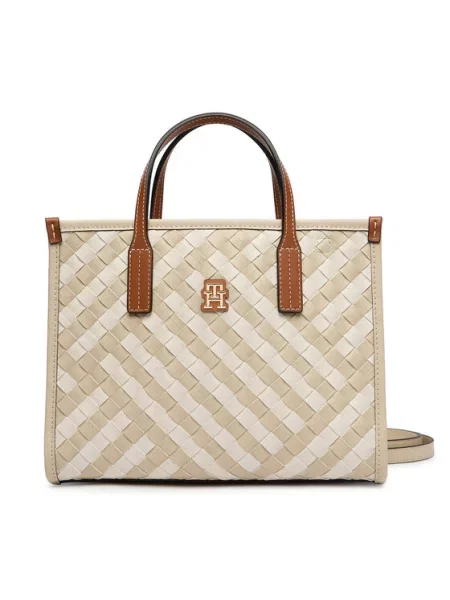 Ročna torba Tommy Hilfiger Th City Mini Tote bež