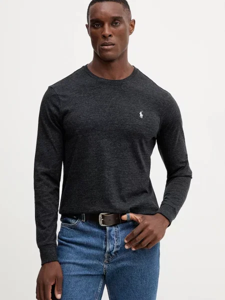 Тениска с дълъг ръкав Polo Ralph Lauren черно