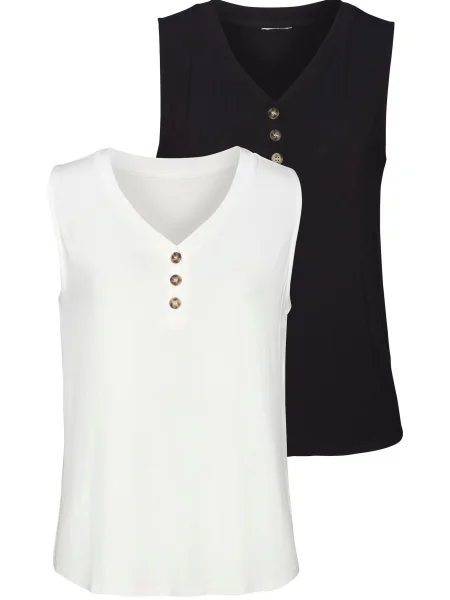 Top Lascana de lână alb