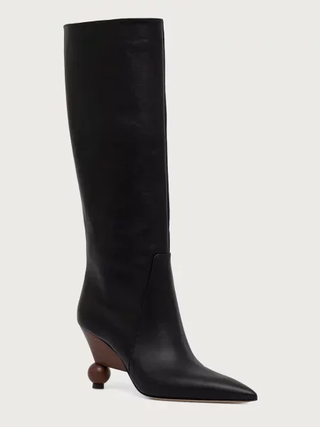 Weekend Max Mara cizme pentru femei din piele negru