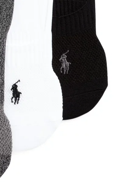 Плетен колан Polo Ralph Lauren на райета с автограф синьо