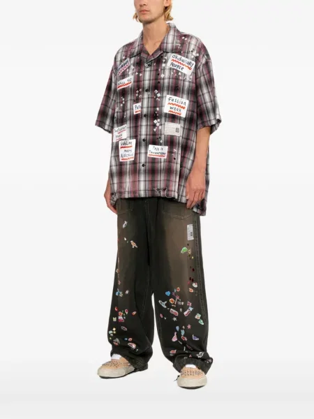 Karirana košulja Maison Mihara Yasuhiro karirani crna