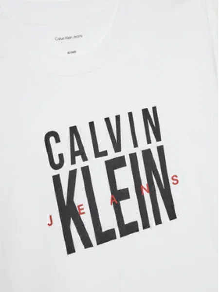 Calvin Klein Jeans Majica Bold Graphic bela