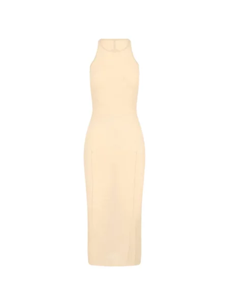Rochie midi Rick Owens tricotate de costum cu nervuri