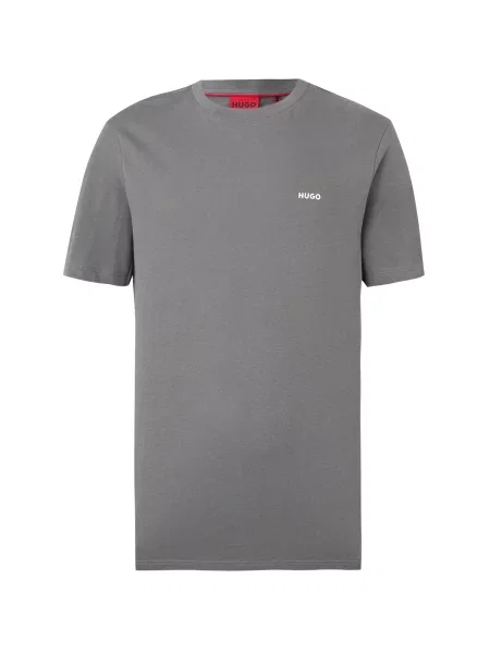 HUGO Tricou Dero / alb gri