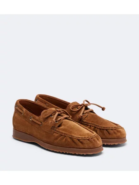 Pantofi loafer Hogan din piele de căprioară maro